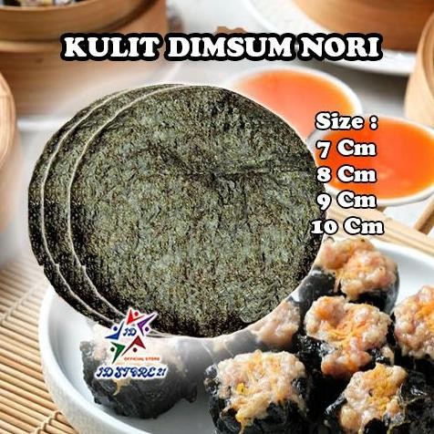 

NORI KULIT DIMSUM RUMPUT LAUT BULAT Siomay Gyoza Pangsit tipis halal lembut anti lengket enak Hijau Kering Seaweed Asin Food