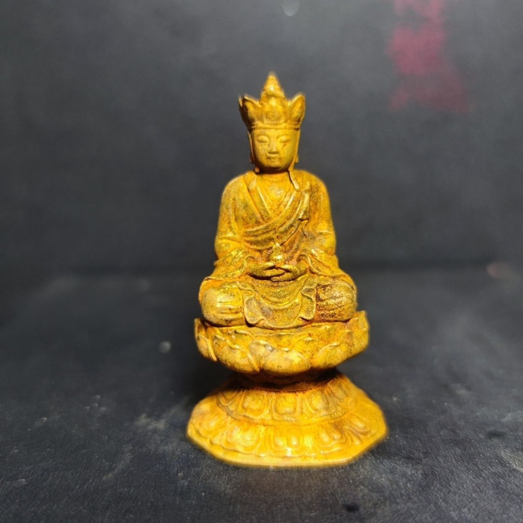 Tembaga Murni Patung Buddha dari Kuningan Padat/Patung Buddha/Patung Buddha Berdiri dari Perunggu An