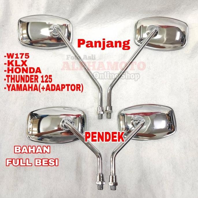 Promo Spion kotak chrome klasik retro w175 scoopy fino fazzio classic COD