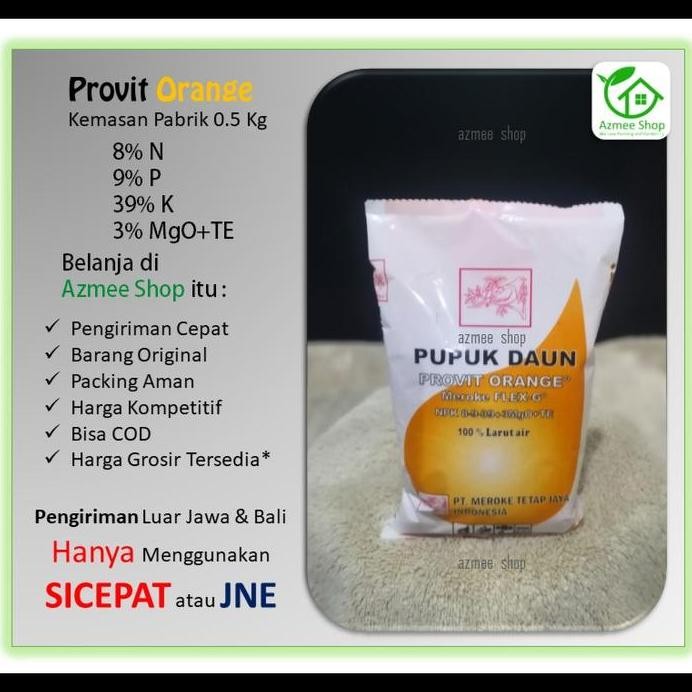 

Terlaris Pupuk Meroke Provit Orange Npk Daun Generatif