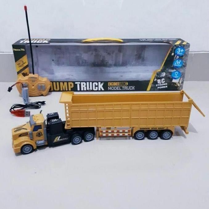 Diskon Mainan Mobil Remote Truck Tronton Canter Panjang Dengan Paduan Charger