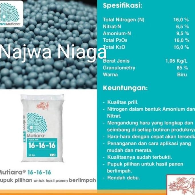 

Terlaris Pupuk Npk 16 16 16 Kemasan Repack 1Kg