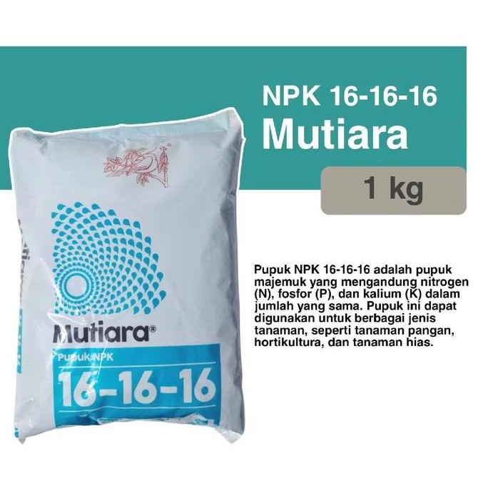 

Terlaris Pupuk Npk Mutiara 16 16 16 Meroke Kemasan Pabrik 1 Kg Biru