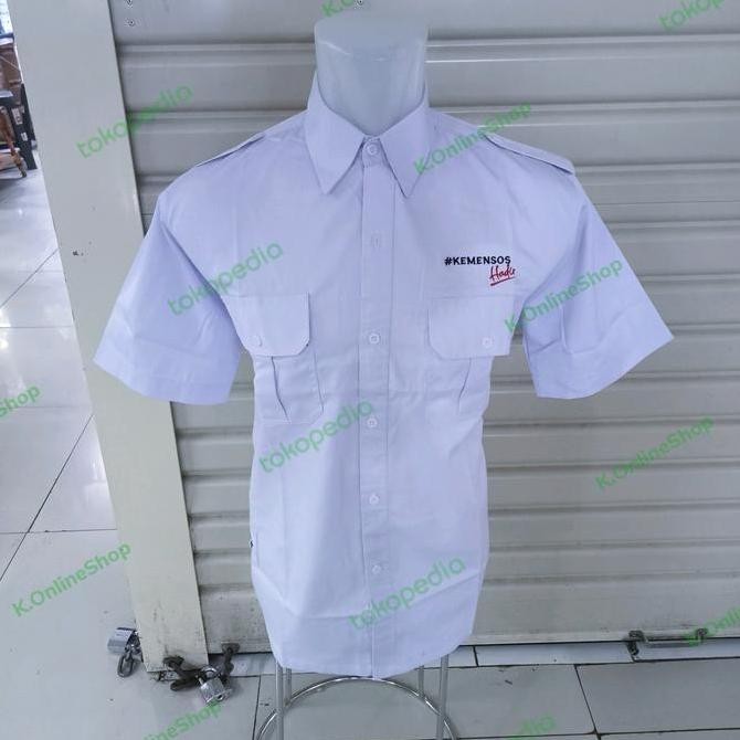 Kemeja Kemensos Hadir Seragam Kemensos Baju Kemensos Hadir Pdh New Stok