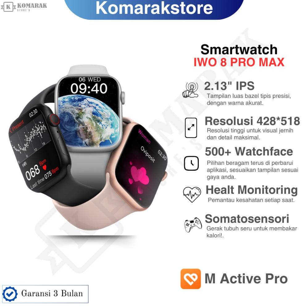 NAMPOL [CUCI GUDANG] Smartwatch IWO 8 PRO MAX 2.13 45MM Komarakstore
