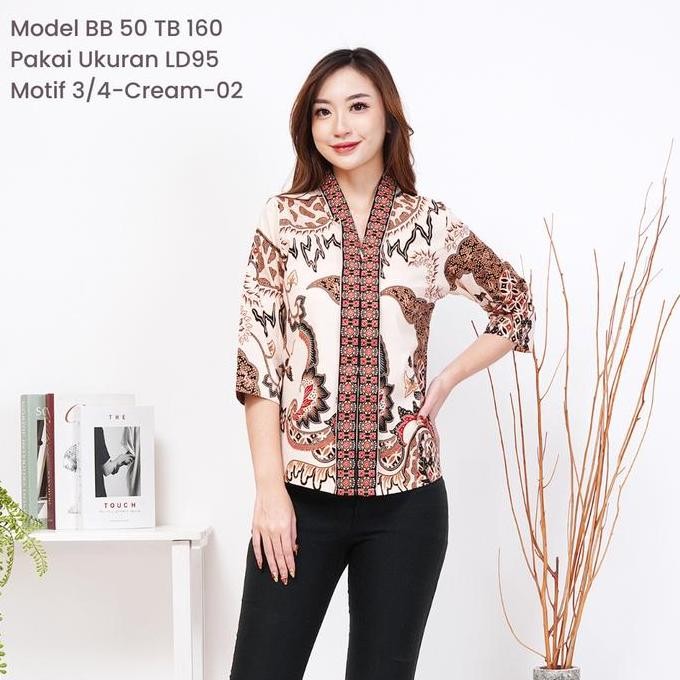 NEW PRODUK [VERA-COUPLE] LD95-125 BLOUSE / KEMEJA BATIK COUPLE KATUN STRETCH PREMIUM JUMBO BIGSIZE B