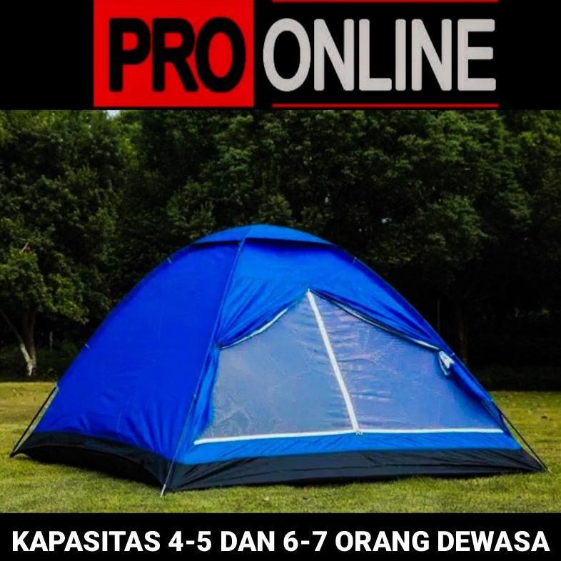 Tenda Camping 4- Person - Tenda 6-7 Orang Kemping Outdoor - Tenda Army - Tenda Alas Terpal Kamuflase