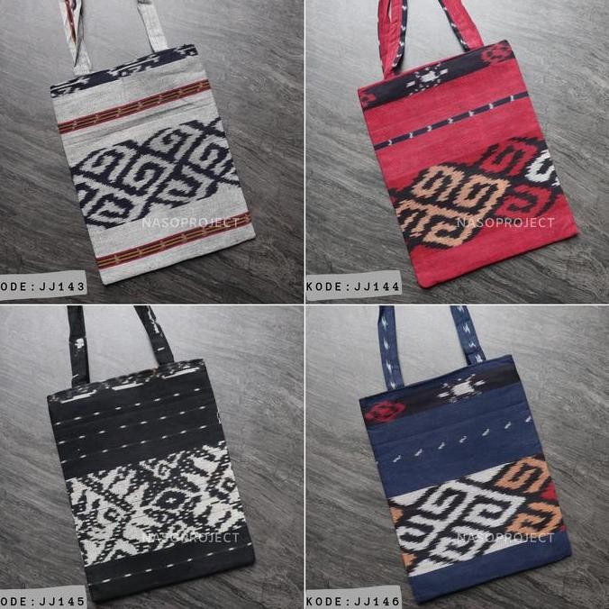 Tote Bag Tas Jinjing Bahan Kain Tenun Etnik Lombok HT