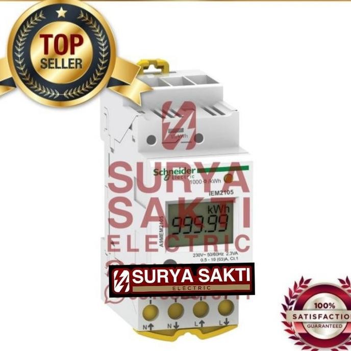 SCHNEIDER KWH METER DIGITAL 1 PHASE A9MEM2105 TERA iem2105