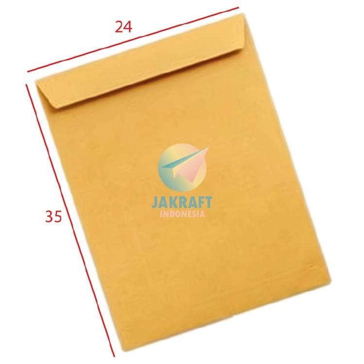 

100 Pc Amplop Coelat O Folio F4 Fc Tanpa Lem Eal Colat Polo Urat Doumen 24 35 Cm Brown Envelope Tebal 80 Gm