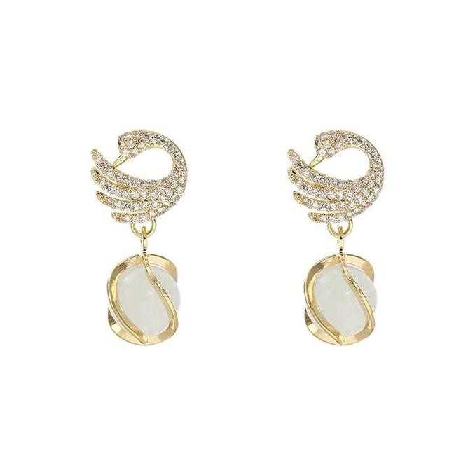 GC ANTING GANTUNG MUTIARA PEARL BERLIAN BERKILAU ANTING TUSUK KOREAN STYLE ANTING PESTA BULAT SIMPLE