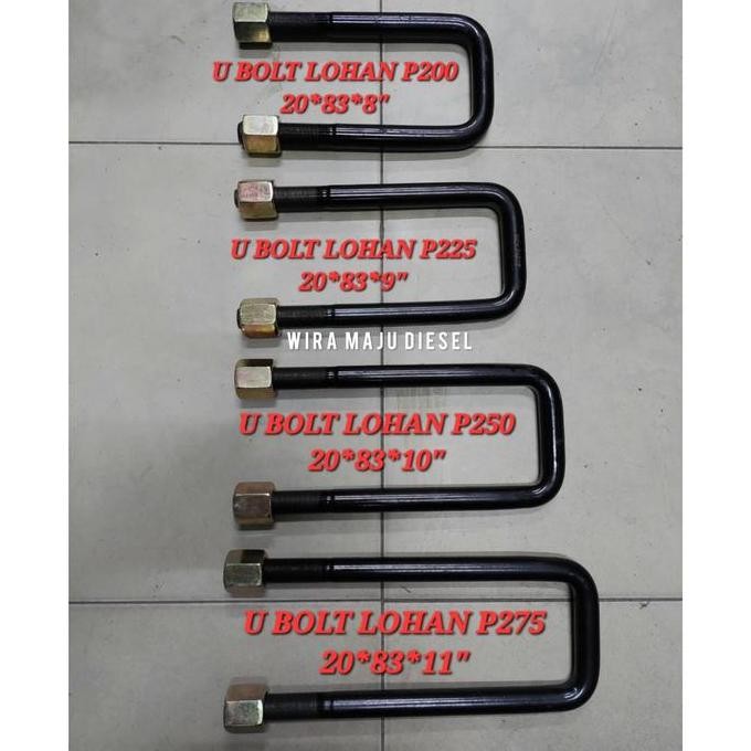 U Bolt Behel Pengunci Per Depan Hino Lohan / Fuso 20X83X200 Orriginal Part