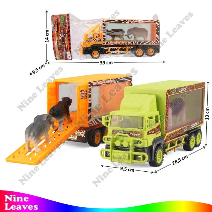 Mainan Anak Truk Box Muat 2 Animal Friction Truck Set - BP8039