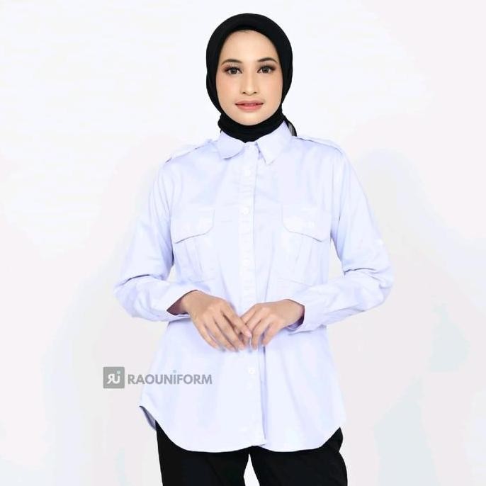 Baju Kerja Lapangan Pria Dan Wanita/Kemeja Pdl Lengan Panjang/Sergam Pdl/Baju Seragam Kerja Lapangan