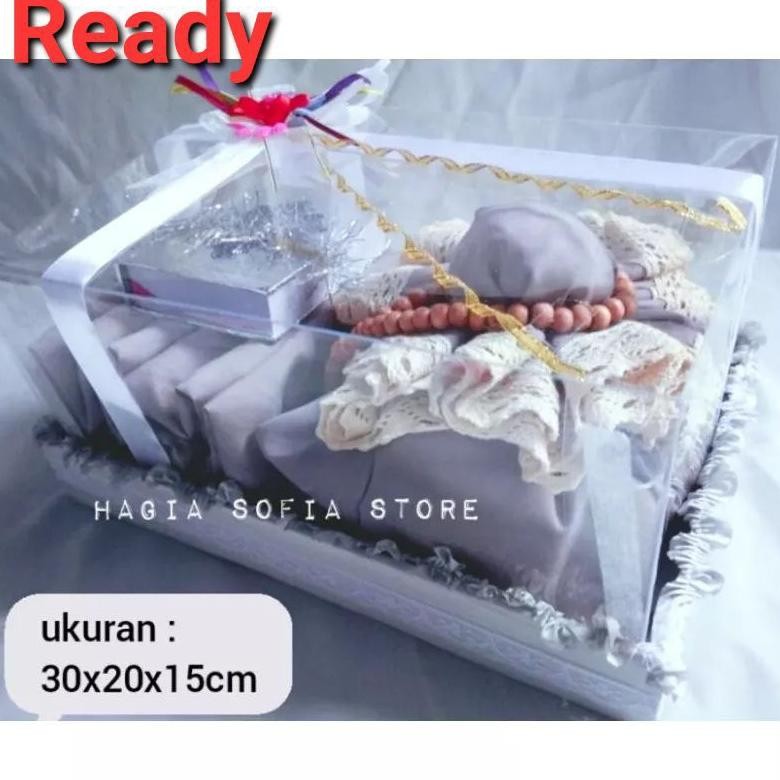 Hampers Mukena Katun Mikro Renda Premium Lembut Adem Gratis Box Tutup Mika / Paket Seperangkat Alat 