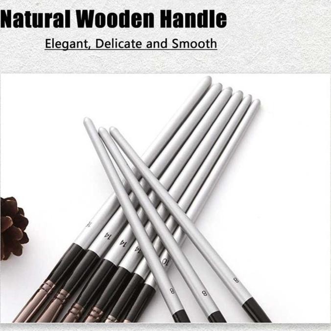 

Set Kuas Lukis Cat Air Minyak Nylon Paint Brush 24 PCS JRS