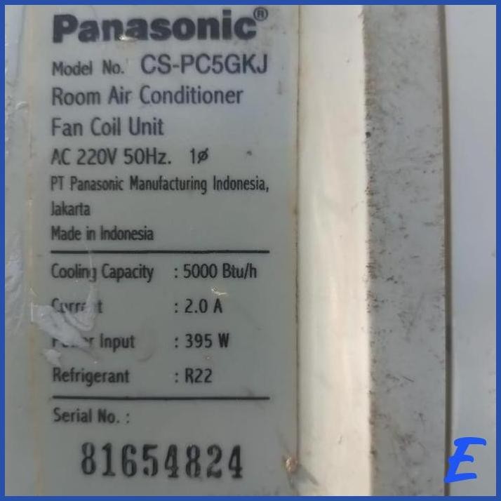 | PCL | BODY COVER CASING INDOOR AC 1/2 PK PANASONIC CS-PC5GKJ ORIGINAL BEKAS