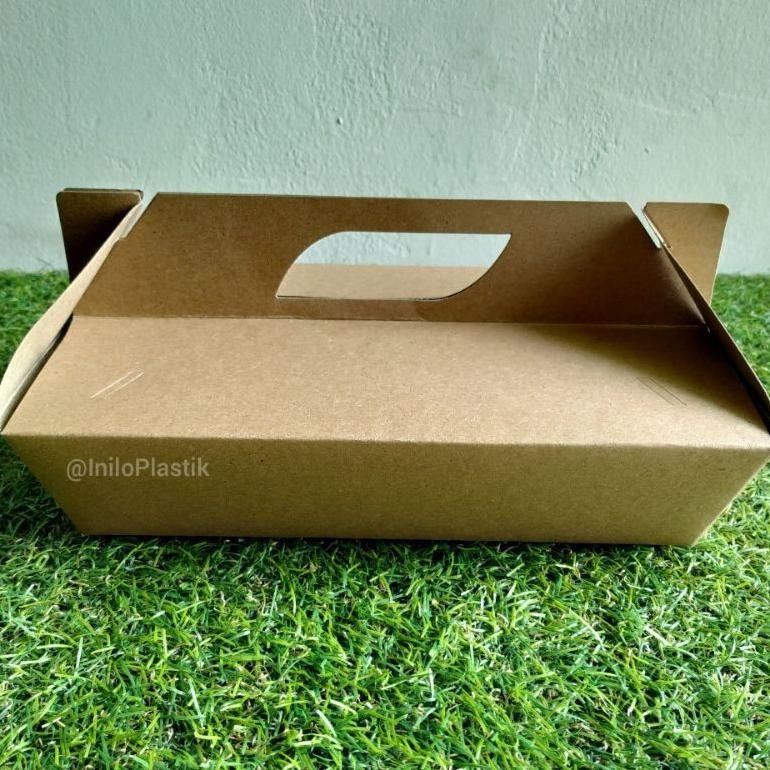 

We69 Ty-65 [10Pcs] Gable Box / Box Jinjing Kraft Dus Roti Kue Kering 215X120X55 Mm / Hampers Termurah