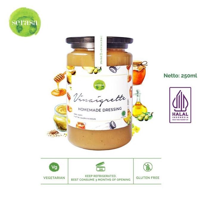

PROMO VINAIGRETTE DRESSING IN JAR BY SERASA SALAD (VEGETARIAN- GLUTEN FREE)EN