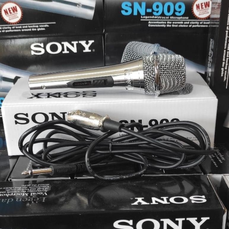 gd-324 er-23 MICROPHONE KARAOKE SUARA JERNIH SONY SN 909 MIC KABEL SPEAKER SN909 Original Berkualita