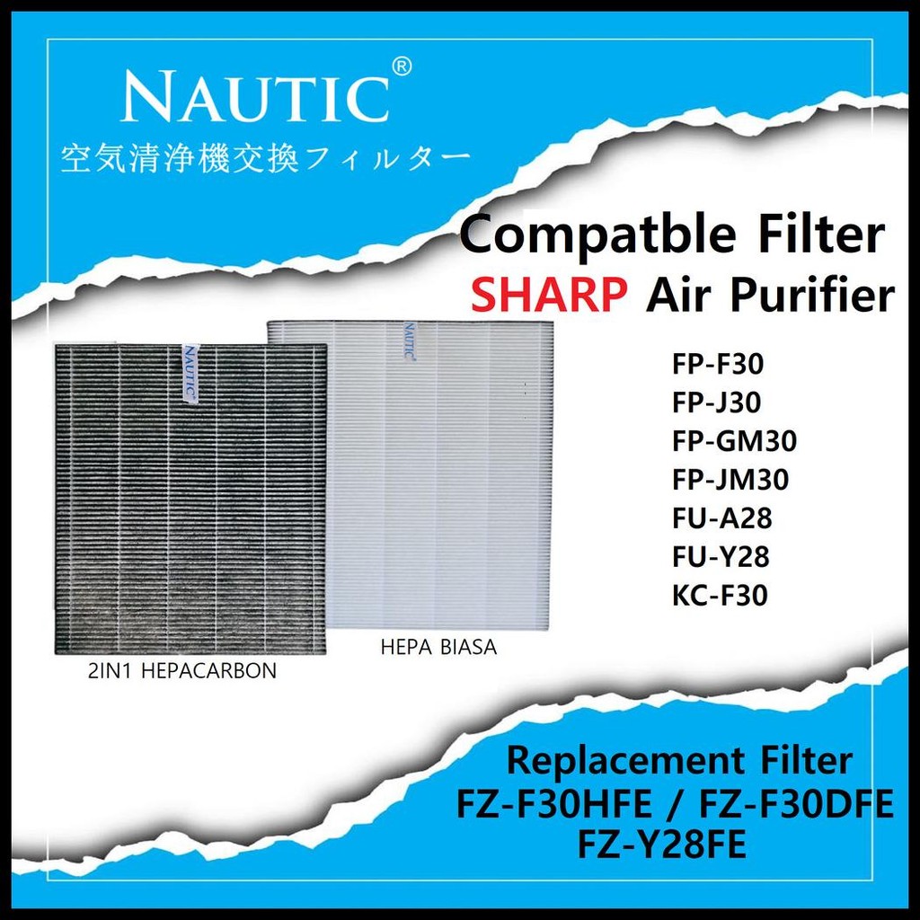 FILTER SHARP AIR PURIFIER HEPA FILTER FZ-F30HFE/ FZ-F30DFE FOR SHARP FP F30Y J30Y GM30Y JM30Y KC-F30