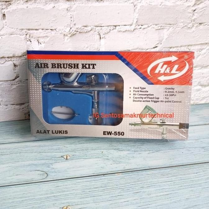 H&L HL EW 550 Air Brush Kit Pen Brush Spray Gun Lukis EW550
