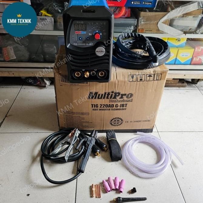 TERMURAH - NEW MULTIPRO MESIN LAS ARGON STAINLESS ALUMINIUM TIG 220 AD GJBT AC DC