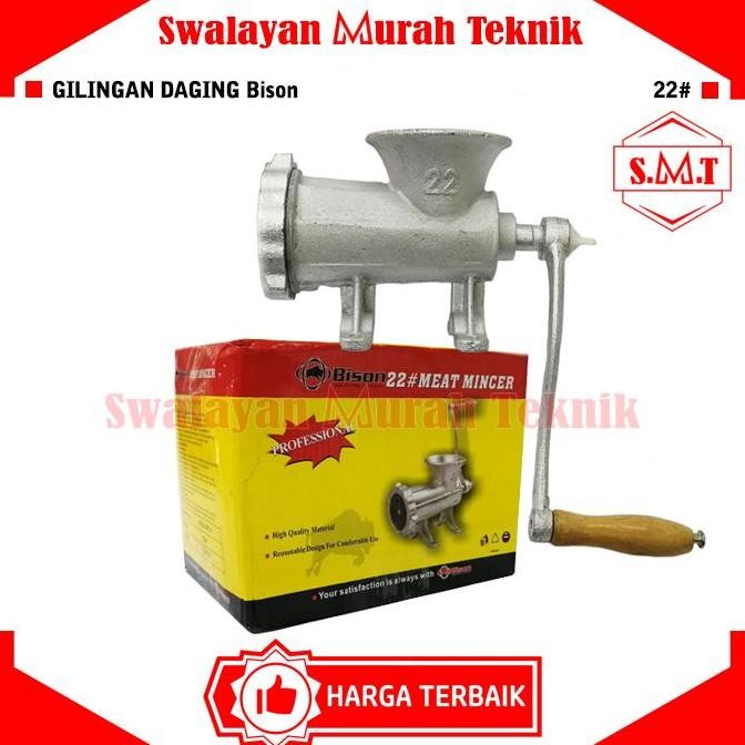 Terjangkau Gilingan Daging Manual 22" Bison Meat Mincer Grinder