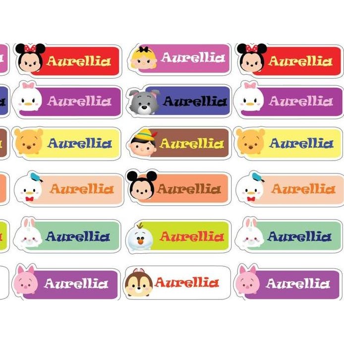 

ready Stiker Label Nama Anak Vinyl Waterproof Bahan Tebal