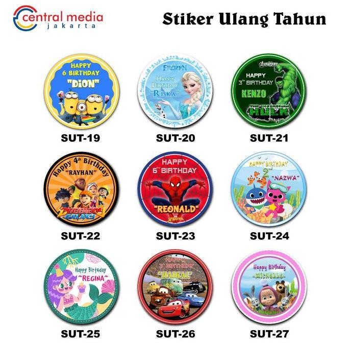 

ready Sticker Ulang Tahun Custom Label Hampers Birthday