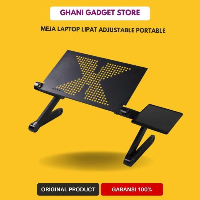 

BEBAS ONGKIR - Meja Laptop Lipat Portable Kasur Foldable Alumunium Awet 42x26 cm Aluminium Computer