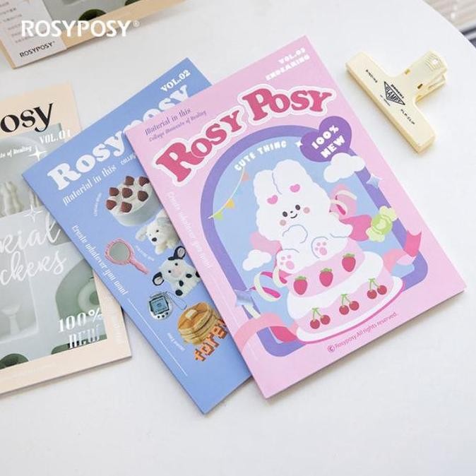 

ready [MILOLI] 20Lembar STIKER BOOK B5 ROSYPOSY MAGAZINE DIY Scrapbook BuJo Planner Stiker Hias Journal - B0341