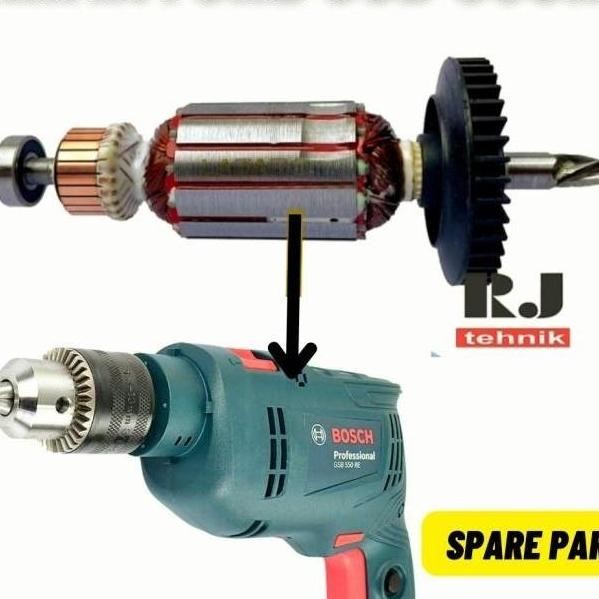 BEBAS ONGKIR - Bosch GSB 550 Armature Angker Spare Part Mesin Bor Impact Drill
