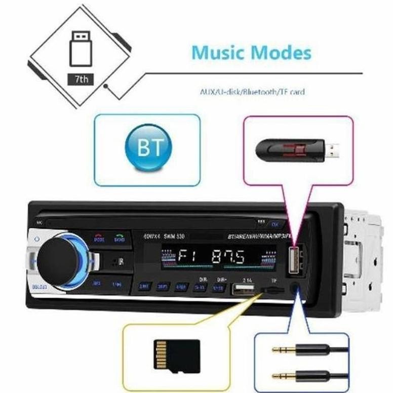 Ready (Stok Siap) Ori Singe Din Head Unit Tape Audio Radio Mobil Multifungsi Bluetooth Usb Mp3 Fm Ra