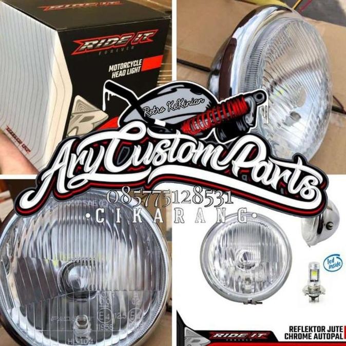 Promo headlamp lampu pesek Autopal 5inch rx king CB tiger megapro gl pro COD