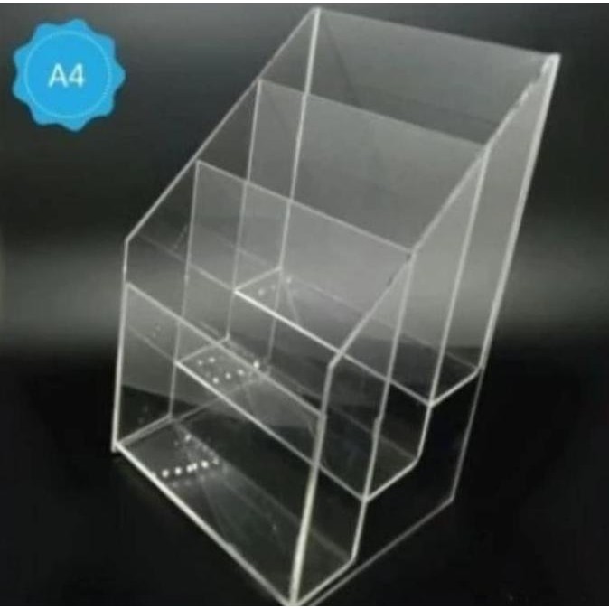 

Tempat Brosur Acrylic Holder A4 3 Susun Acrylic Flyer Holder Premium