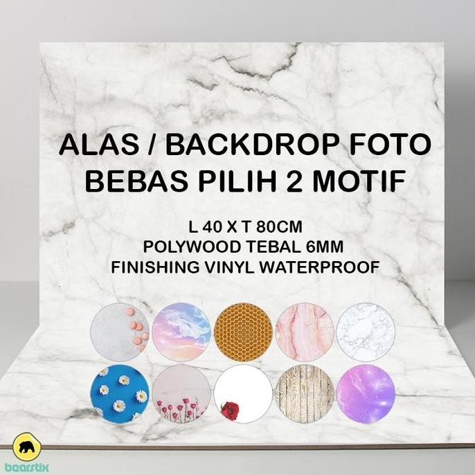 Mini Studio Alas Foto Lipat Jumbo 40x80cm / Background Foto / Backdrop