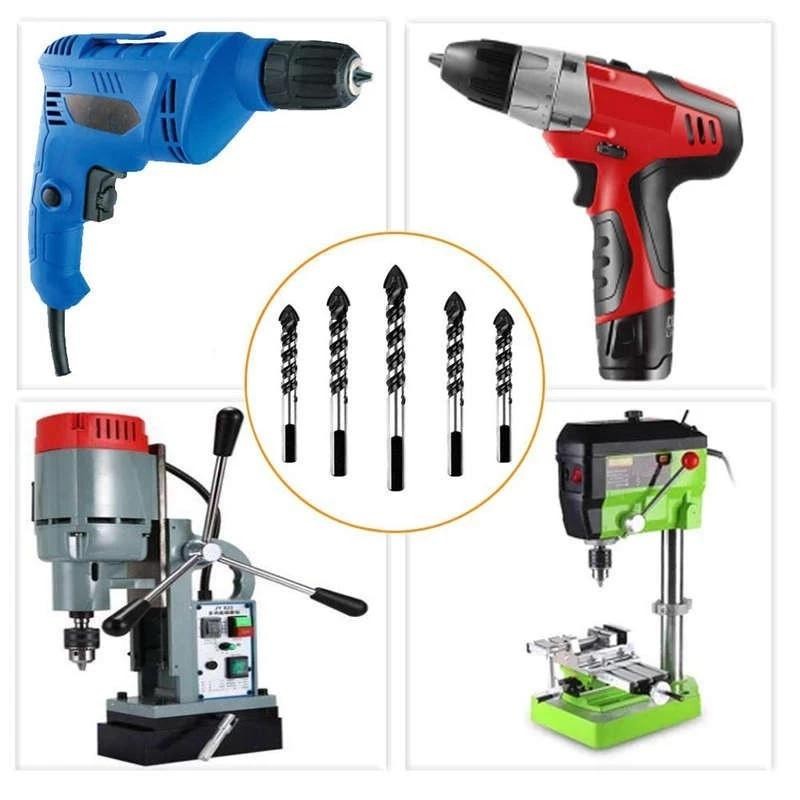 12Pcs Mata Bor Cross Hex 3-12Mm Mata Bor Hex Bahan Alloy Untuk Melubangi Kaca / Keramik / Beton