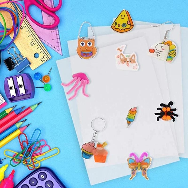 

Diy Shrinky Dink Plastic 10 Pcs / 20*29Cm Heat Shrink Plastic Sheet / Semi-Transparant Shrinky Plastic