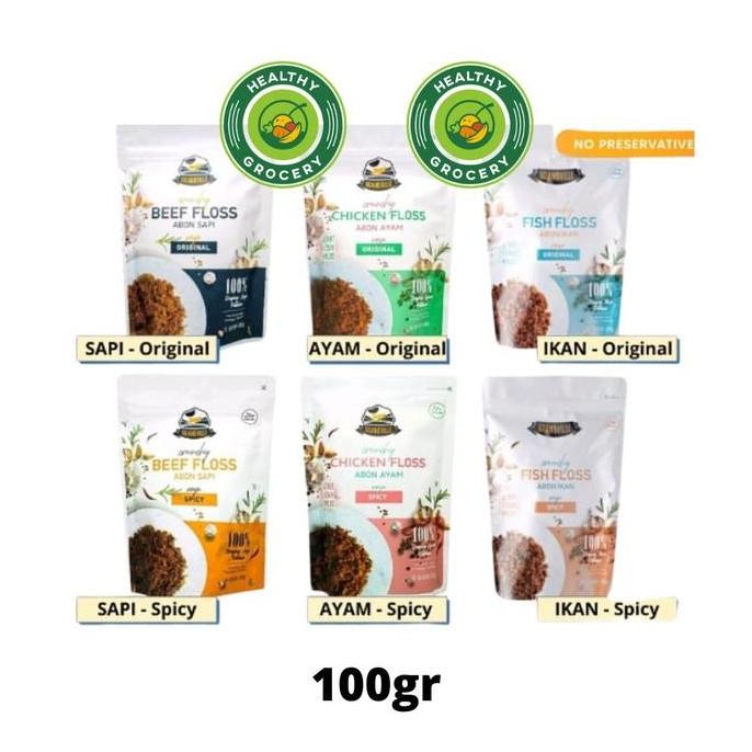 

] Grandville Abon Ayam Original 100gr / Abon Sapi / All Varian