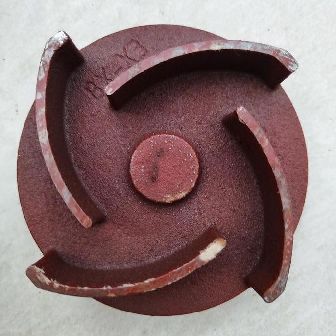 :=:=:=:=] Kipas Impeler Impeller Besi Water Pump Alkon Pompa Sedot Air  3" inch dim 4 daun Drat 19mm