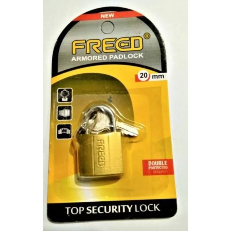 Ready Gembok Kuning Pres Freed 20 Mm Gembok Koper 20Mm