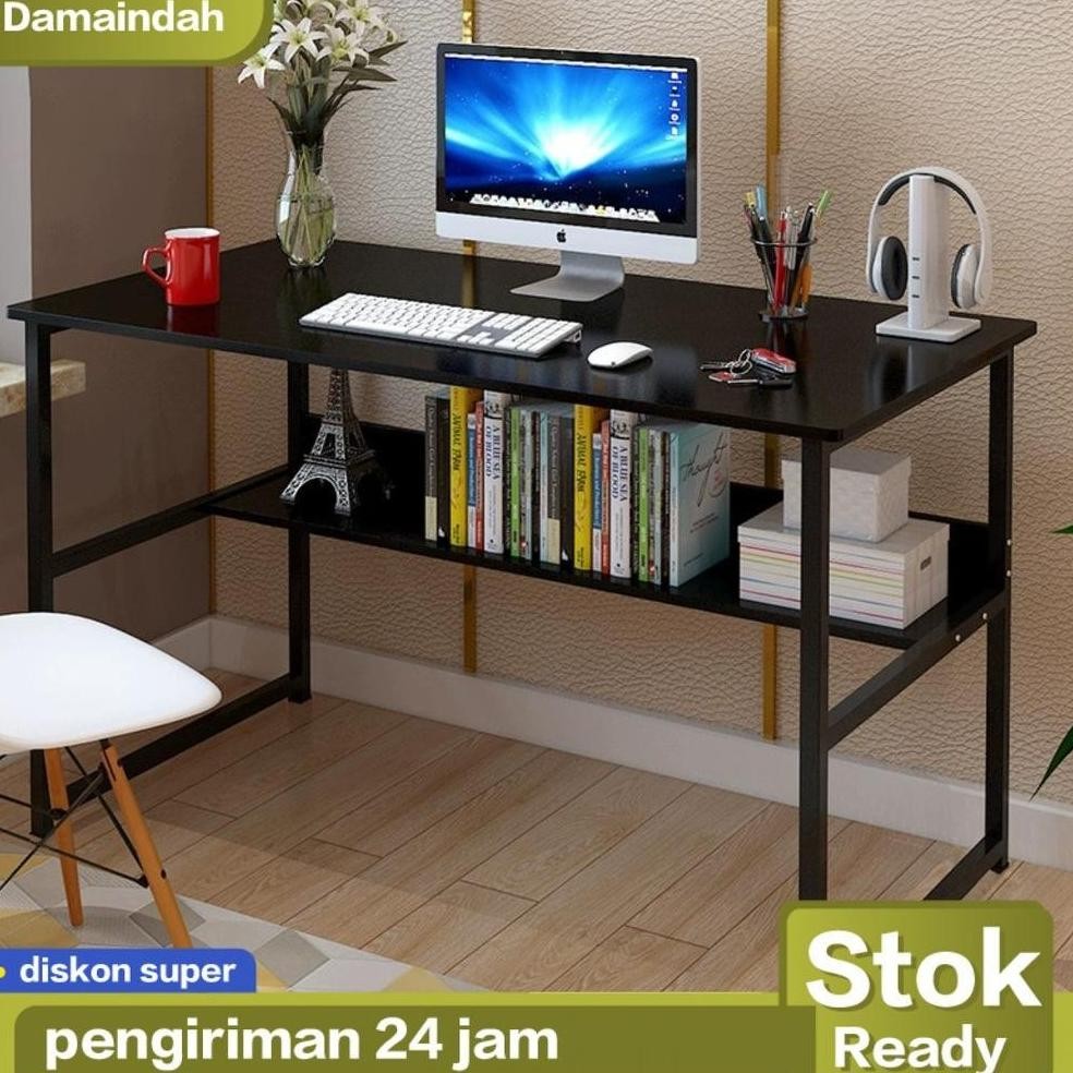 Meja Belajar Kayu Set Kursi / Meja Belajar Minimalis / Meja Kerja / Meja Komputer Minimalis / Meja L