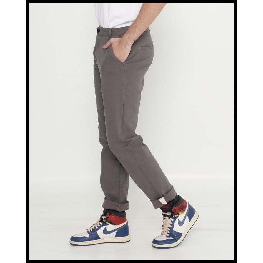 Celana Unisex Erigo Chino Pants Mika Katun Grey Original Best Seller