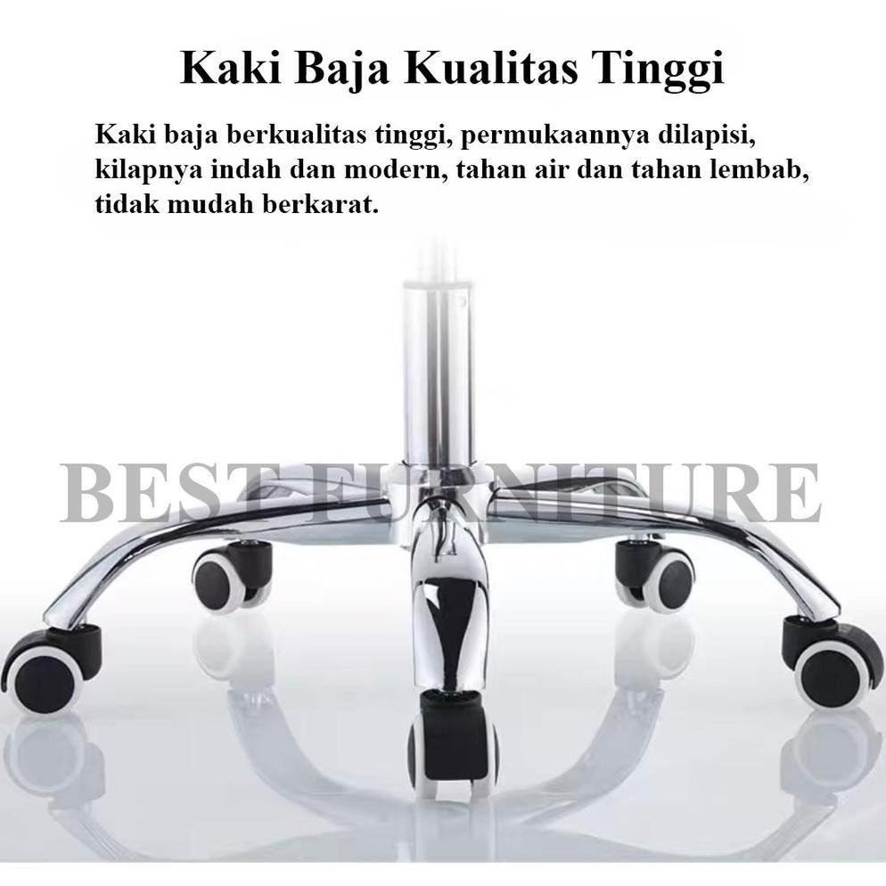 Kursi Staff Kursi Kantor Kursi Jaring Multifungsi Hidrolik + Kaki Stainless