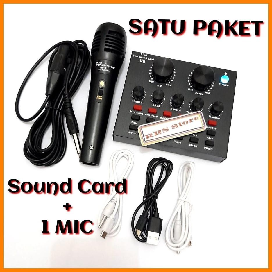 TR24 Terbaru ALAT KAROKE SATU PAKET Mixer mini mic MURAH KUALITAS BAGUS sondcad sonkad Soundcard Bro