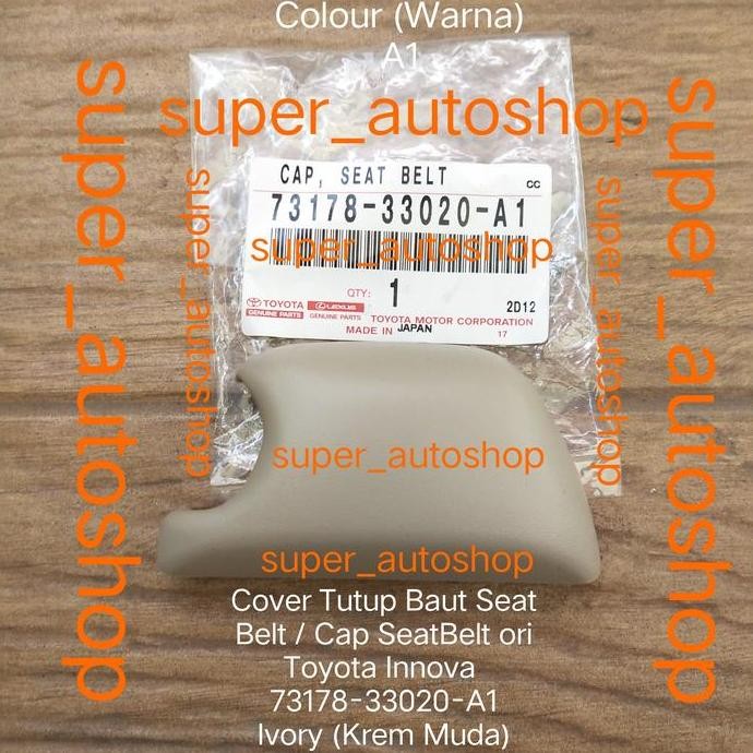 New Cover Tutup Baut Cap Seat Belt SeatBelt Toyota Innova 73178-33020-A1 o