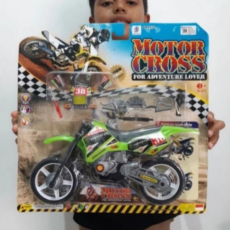 Terbaru gh-56 Mainan Sepeda Motor Sport Trail - Motor Cross Rakit Besar - Miniatur Motor Rakit Jumbo