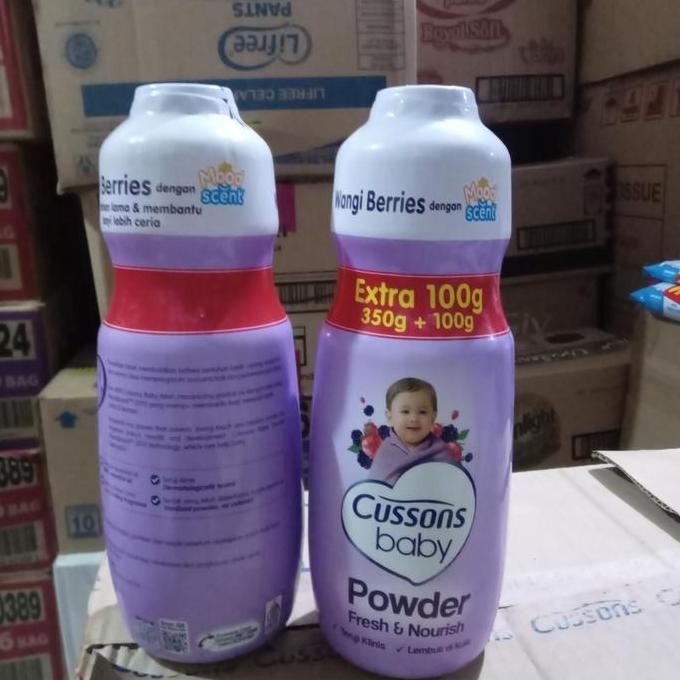 Cussons baby powder 350gr + 150gr bedak bayi 500gr UNGU