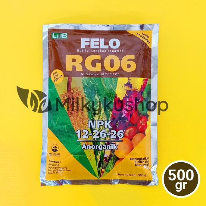 

Terlaris Pupuk Felo Rg06 500 Gram Npk 12 26 26 Kemasan Pabrik